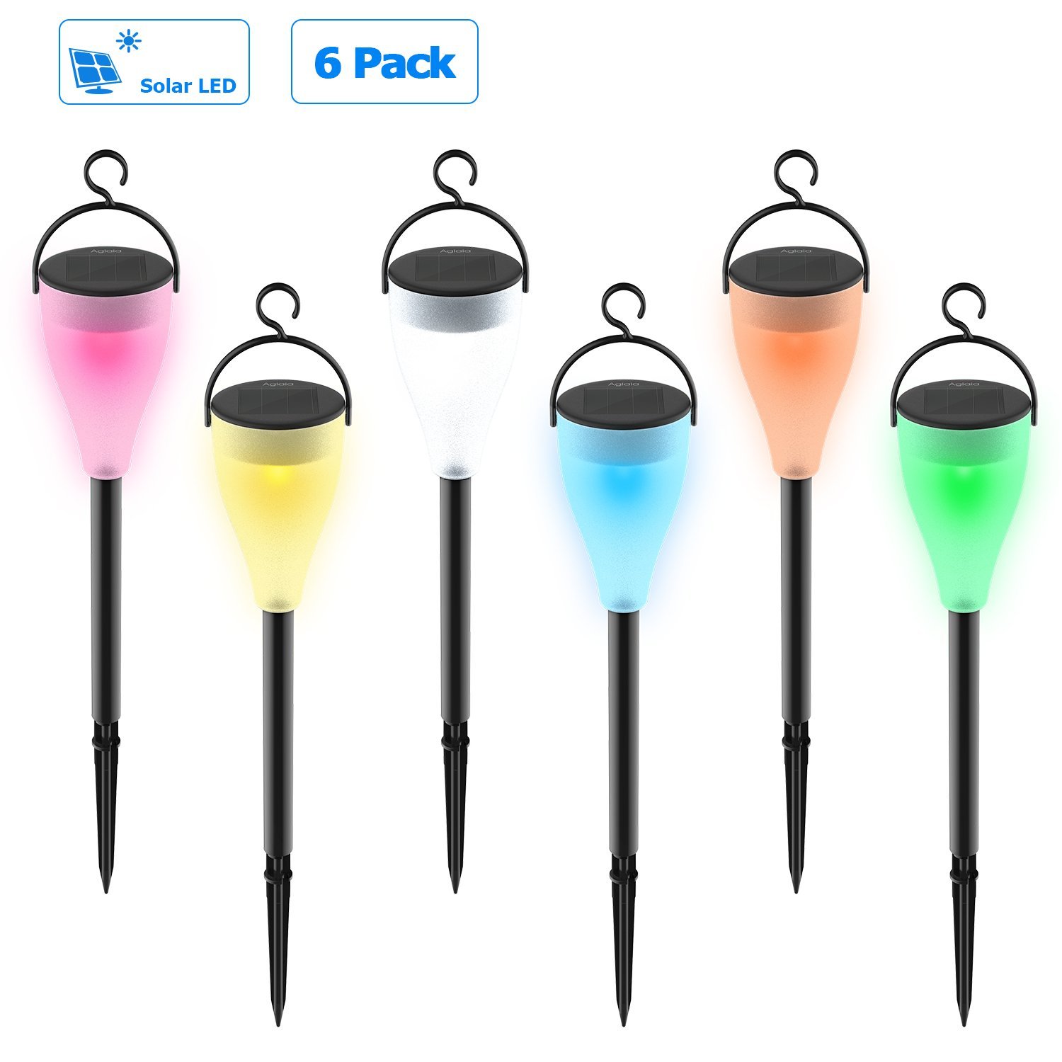 Solarleuchten garten LED, 6 Stück Wasserdicht Solarleuchte für 5,99€ statt 19,99€
