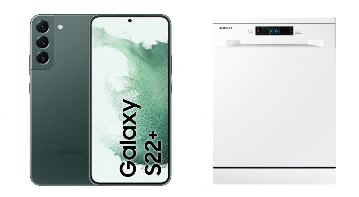 Samsung Galaxy S22 Plus (256GB) + DW5500 Freistehender Geschirrspüler für 799€ – bei den Samsung Black Weeks 🖤🤑