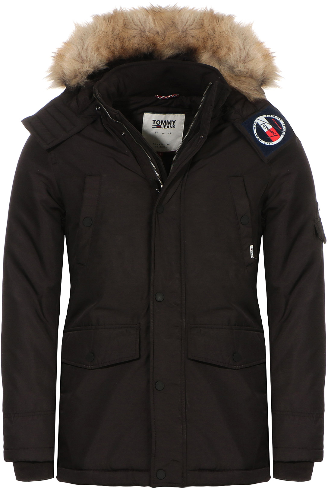 Nur noch heute! Tommy Jeans TMJ Tech Parka für 94€ – Herren-Winterjacke mit Kunstfell-Kapuzenumrandung