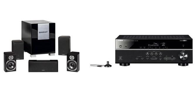 Yamaha RX-V481 5.1 AV-Receiver + Quadral Chromium Style 5.1 Lautsprecher für 999€