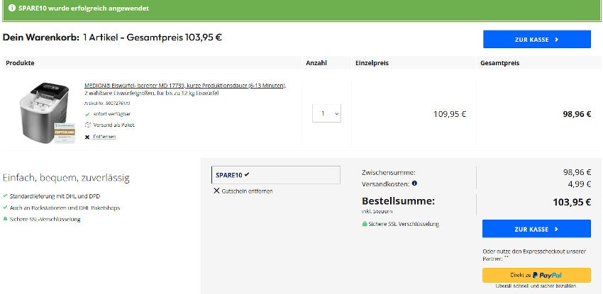 warenkorb-medion-Eiswuerfelbereiter-MD-17739 warenkorb-medion-Eiswuerfelbereiter-MD-17739