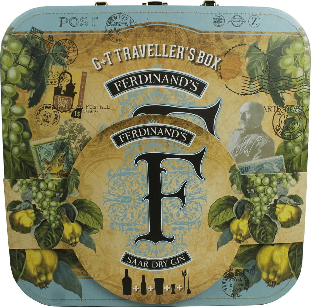 24% Nachlass auf Ferdinand&amp;#039;s Saar Dry Gin 44% 0,5l Traveller&amp;#039;s Box