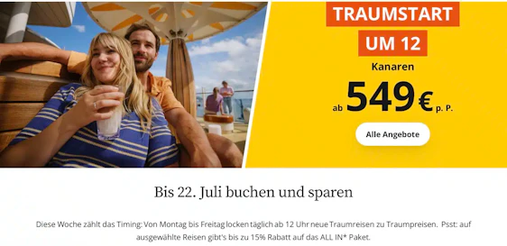 Täglich ab 12 Uhr neue AIDA Kreuzfahrttour zu attraktiven Preisen