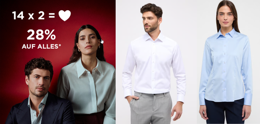 28% Rabatt auf alles bei Eterna 👔🥳 Hemden &amp; Blusen shoppen!