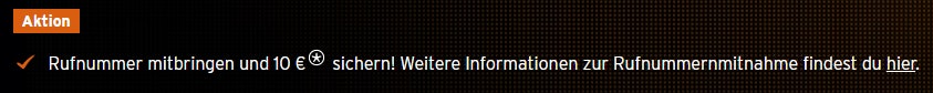 Congstar-Rufnummermitnahme Congstar-Rufnummermitnahme