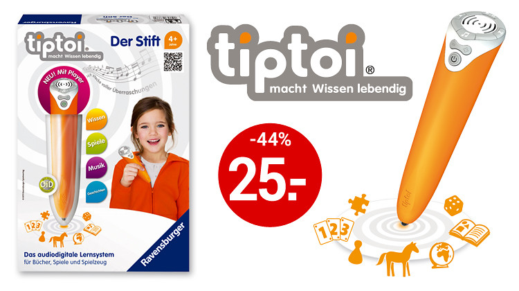 Ravensburger tiptoi Stift (005000) für 25 EUR inkl. Versand