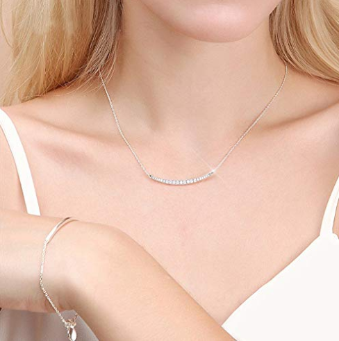 F.ZENI 925 Sterlingsilber Funkeln Zirkonia Lächeln Halsketten Armbänder Ohrringe für Damen für 11,21 euro