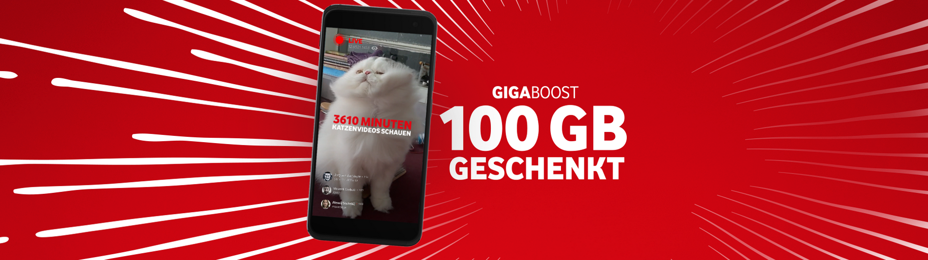 Vodafone GigaBoost verlängert » 100GB Datenvolumen gratis