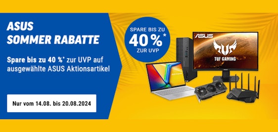 Asus Sommer Sale bei Notebooksbilliger - bis zu 40% Rabatt auf Notebooks & mehr