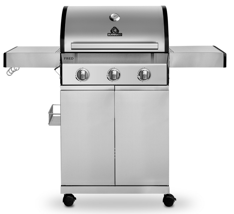 Burnhard Fred für 405€ - 3-Brenner Gasgrill mit 10.500 Watt, für 4-6 Personen