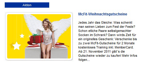 McFit Weihnachtsaktion - 2 Monate bei McFit trainieren für 19,90€ ohne Vertragsbindung (Update)
