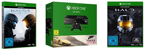 Xbox One Bundle für 344€ - 500GB Konsole, Halo 5 Guardians und The Master Chief Collection, Forza Horizon 2