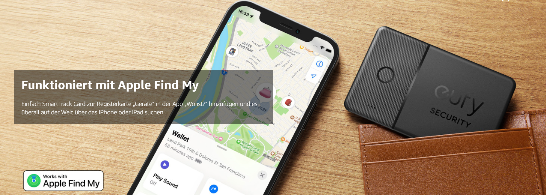 Eufy Security SmartTrack » Karte im Kreditkartenformat als AirTag-Alternative