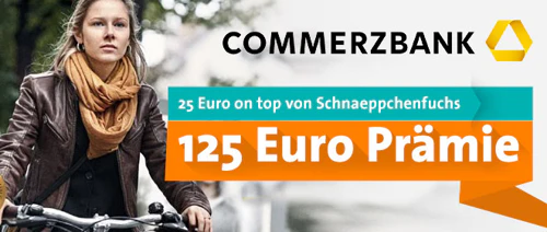 Commerzbank Girokonto mit 125€ Prämie + 8.000 Meilen