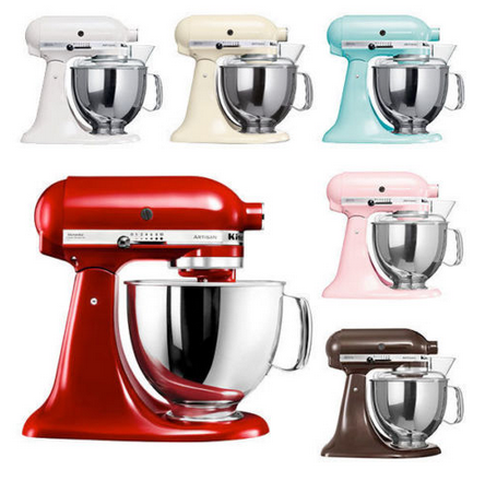 KitchenAid Küchenmaschine 5KSM150PSE für 222€ als refurbished-Artikel- mit 300 Watt und in verschiedenen Farben