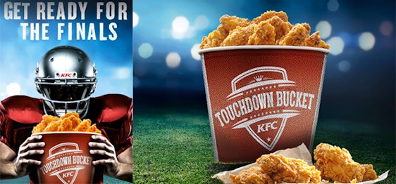 Super Bowl Deal bei KFC - Touchdown Bucket mit 52 Hot Wings für 32€