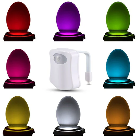 Toilette Nachtlicht, wechselt zwischen 8 Farbe+5,99EUR@Amazon.de