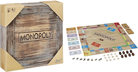 Hasbro Monopoly Holz-Sonderedition für 40€ + 50% Cashback – Gesellschaftsspiel-Klassiker ab 8 Jahren