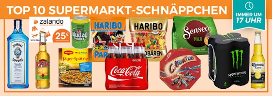 Top 10 Supermarkt-Schnäppchen der KW 38 - z.B. Zalando-Gutschein mit 20% Rabatt