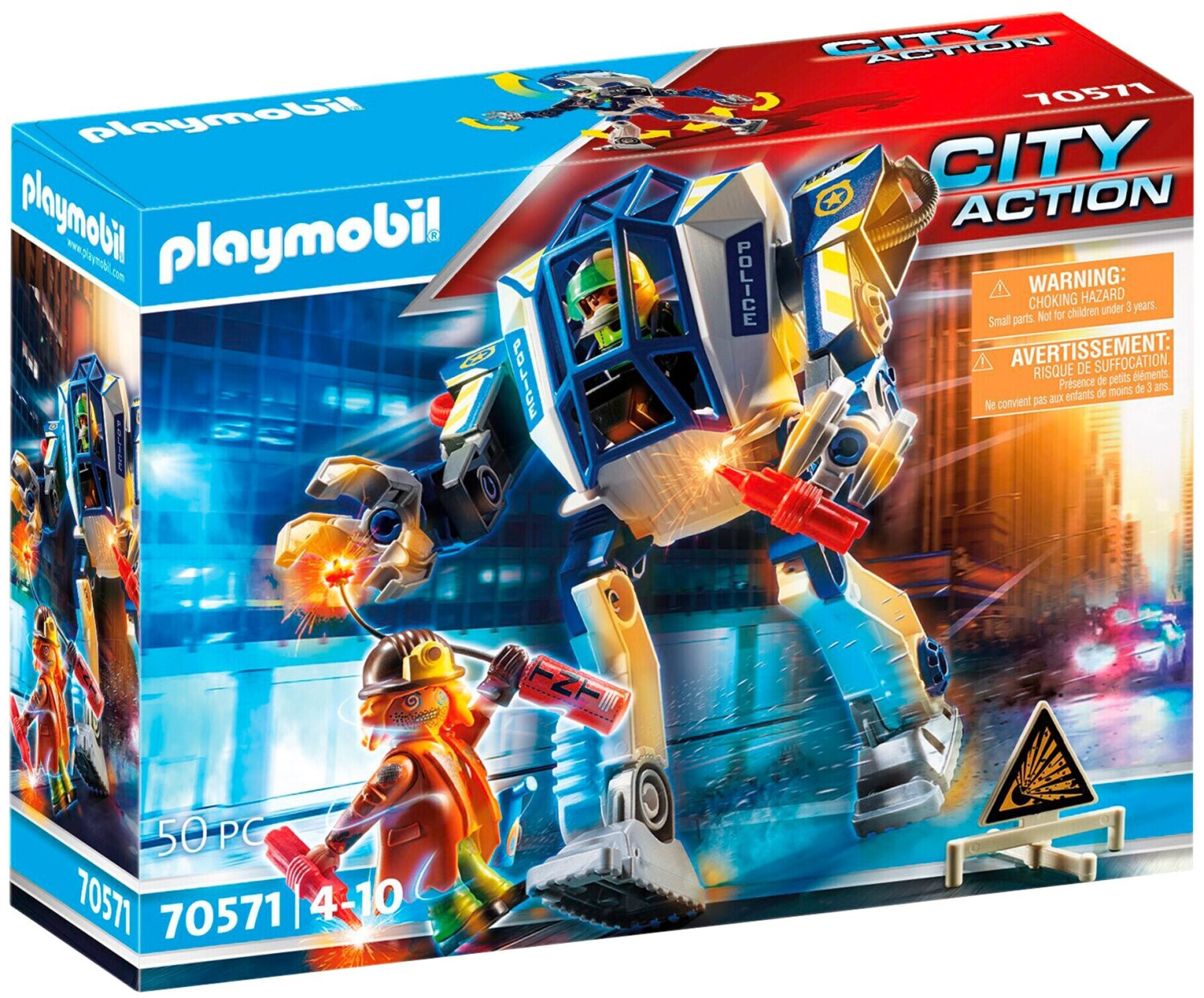 Playmobil 70571 City Action für 11€ - Polizei-Roboter für Kinder ab 4 Jahren