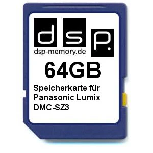 DSP Memory Z-4051557389670 64GB Speicherkarte für Panasonic Lumix DMC-SZ3