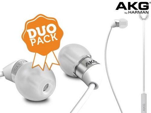 Duo-Pack AKG In-Ear-Kopfhörer mit Fernbedienung & Mikrofon für 35,90€