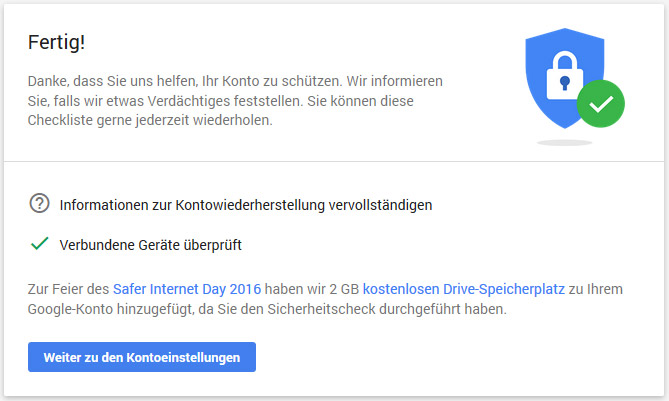 2GB Google Drive Speicherplatz kostenlos