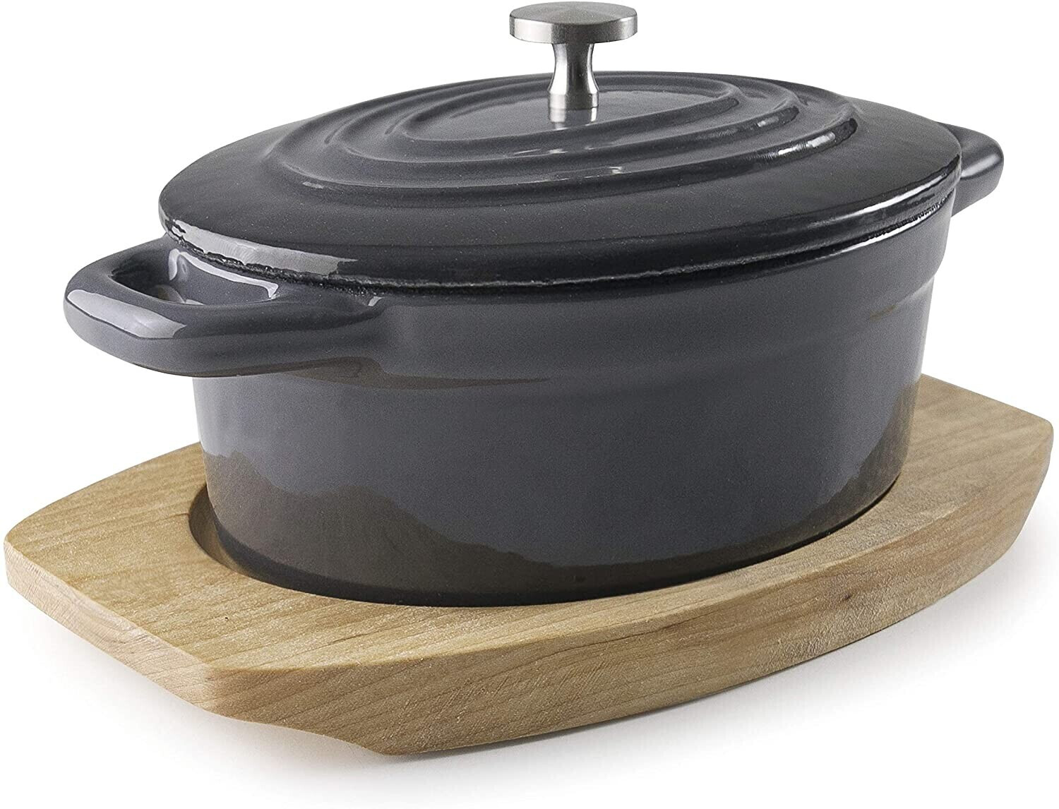 Lacor Magma Kasserolle oval 13 x 10 cm grau (25847): 24,83€ statt 59,69€