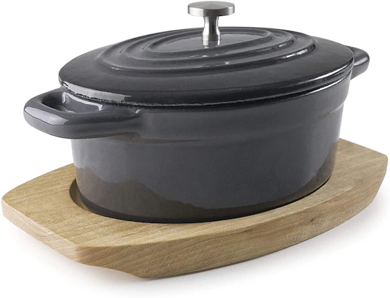 Lacor Magma Kasserolle oval 13 x 10 cm grau (25847): 24,83€ statt 59,69€