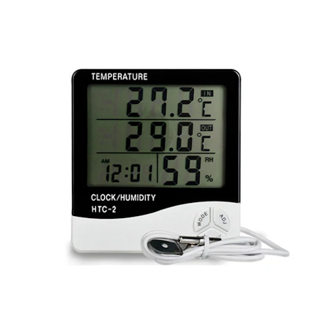 Thermometer Hygrometer HTC-2 Digitales Innen/Außenbereich Temperatur-Feuchtigkeitsmesser