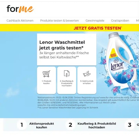 forme: Lenor Wäscheparfum gratis testen