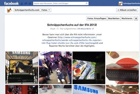 IFA-Reporter: alle Highlights bei facebook