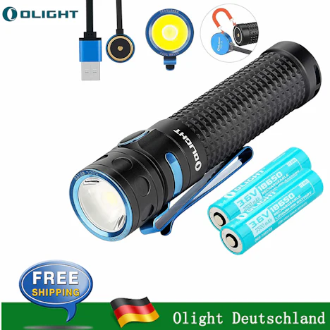 Olight Baton Pro LED Taschenlampe 2000 Lumen 132M USB Magnet Wiederaufladbare