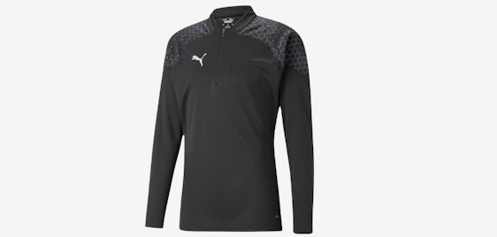 Puma TeamCUP Sweatshirt für 22€ - DryCELL-Technologie, halber Reißverschluss