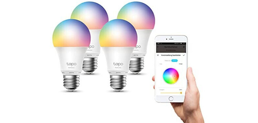 4er Pack TP-Link Tapo L530E für 27€ – smarte WLAN Glühbirne E27