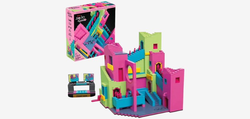 Squid Game Treppenhaus für 62€ 🎲 - 1.707 Teile, interaktive Kurbel, inklusive Figuren 🧠