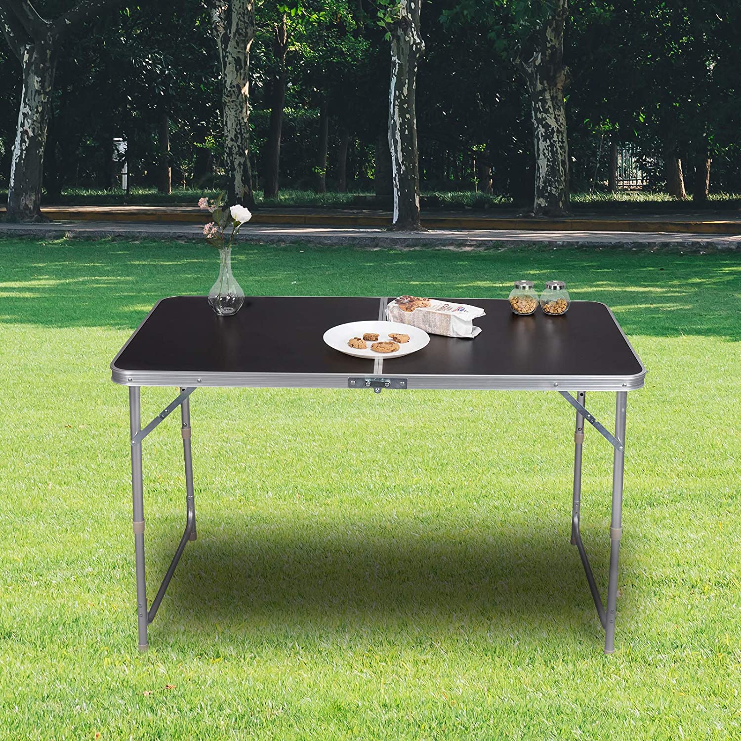 WOLTU höhenverstellbarer Campingtisch, 120x60cm