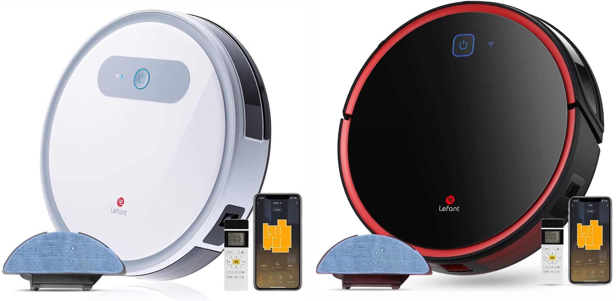 Lefant M501A für 125€ –  Saugroboter mit Wischfunktion, 2200Pa Saugkraft, Wifi