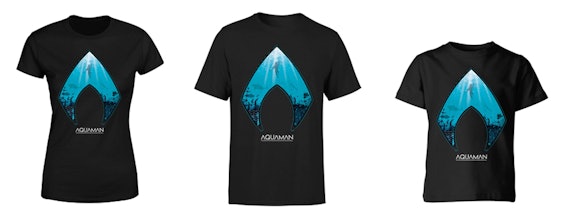 Aquaman Ocean Logo T-Shirt für 11€ - für Damen, Herren und Kinder