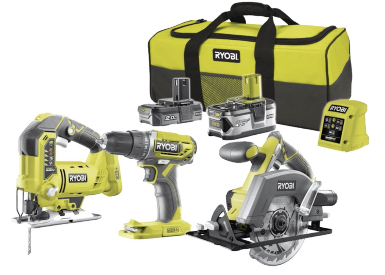 Ryobi ONE+ R18DDJSCSP-242S  für 224,89€ – Akku-Combo-Set