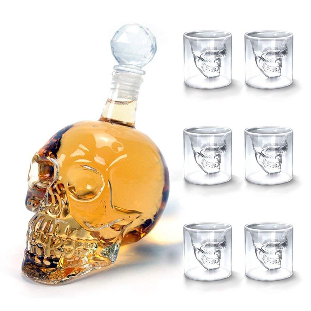 Skull Glas Flasche für 10,49€