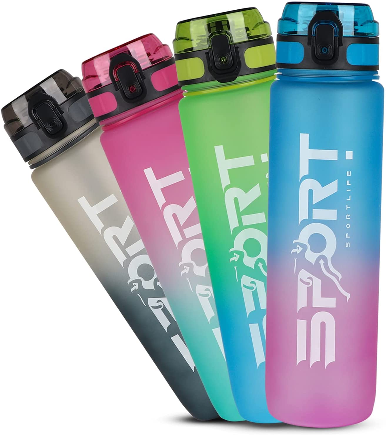  HASAGEI Trinkflasche 1L, Sport Wasserflasche Auslaufsicher