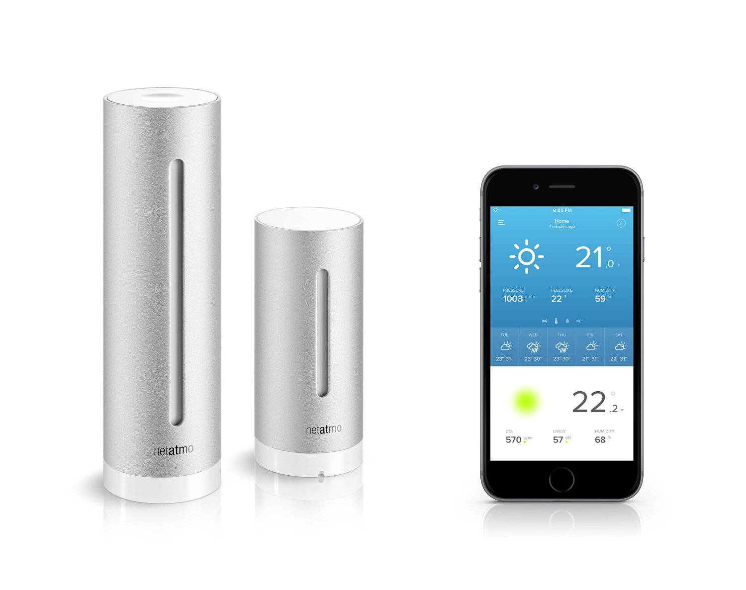  Netatmo Wetterstation für iPhone, Android und Windows Phone für 110,09€