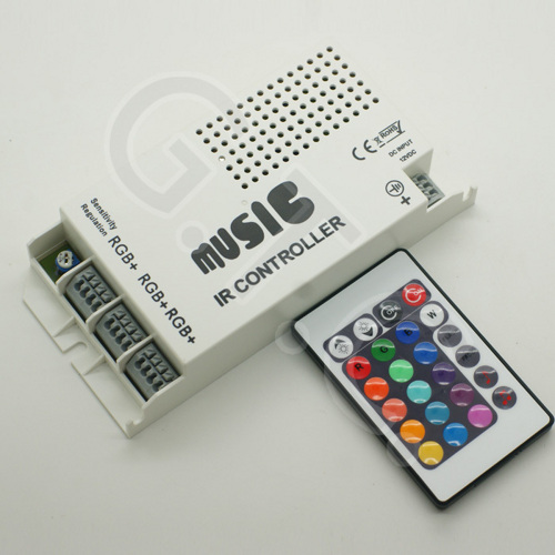 LED RGB Controller + Musik Steuerung + Fernbedienung für LED Strip für 15,85€ inkl VSK (Vergleich ab 26€)