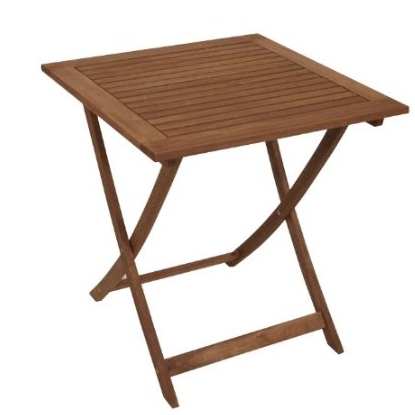 Klapptisch aus Eukalyptus Hartholz, Oberfläche geölt, 70x70cm, FSC-zertifiziert für nur 60€ (UVP: 119€)