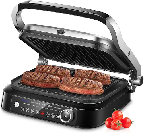 Aicook Kontaktgrill für 160€ - elektrischer Tischgrill mit 8 Programmen