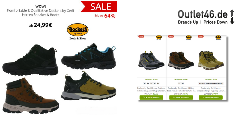 Dockers by Gerli Sale mit bis zu 64% Rabatt - Schuhe bereits ab 25€ sichern!