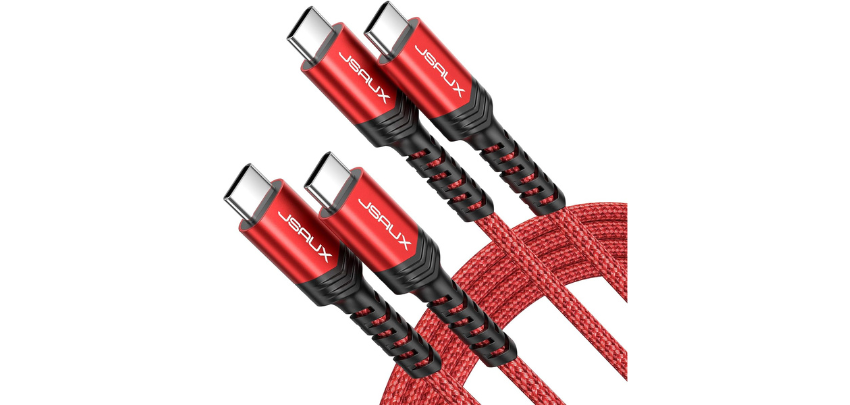 2er-Pack JSAUX USB-C-Ladekabel für 6€ - gewebt, 2 Meter, 100W/5A