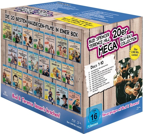 Bud Spencer & Terence Hill Mega Blu-ray Collection für 67€ - 20 Disks