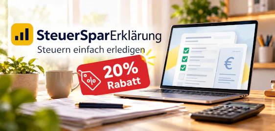 20% Rabatt bei Steuertipps 😎 » Steuererklärung 2025 für 28€